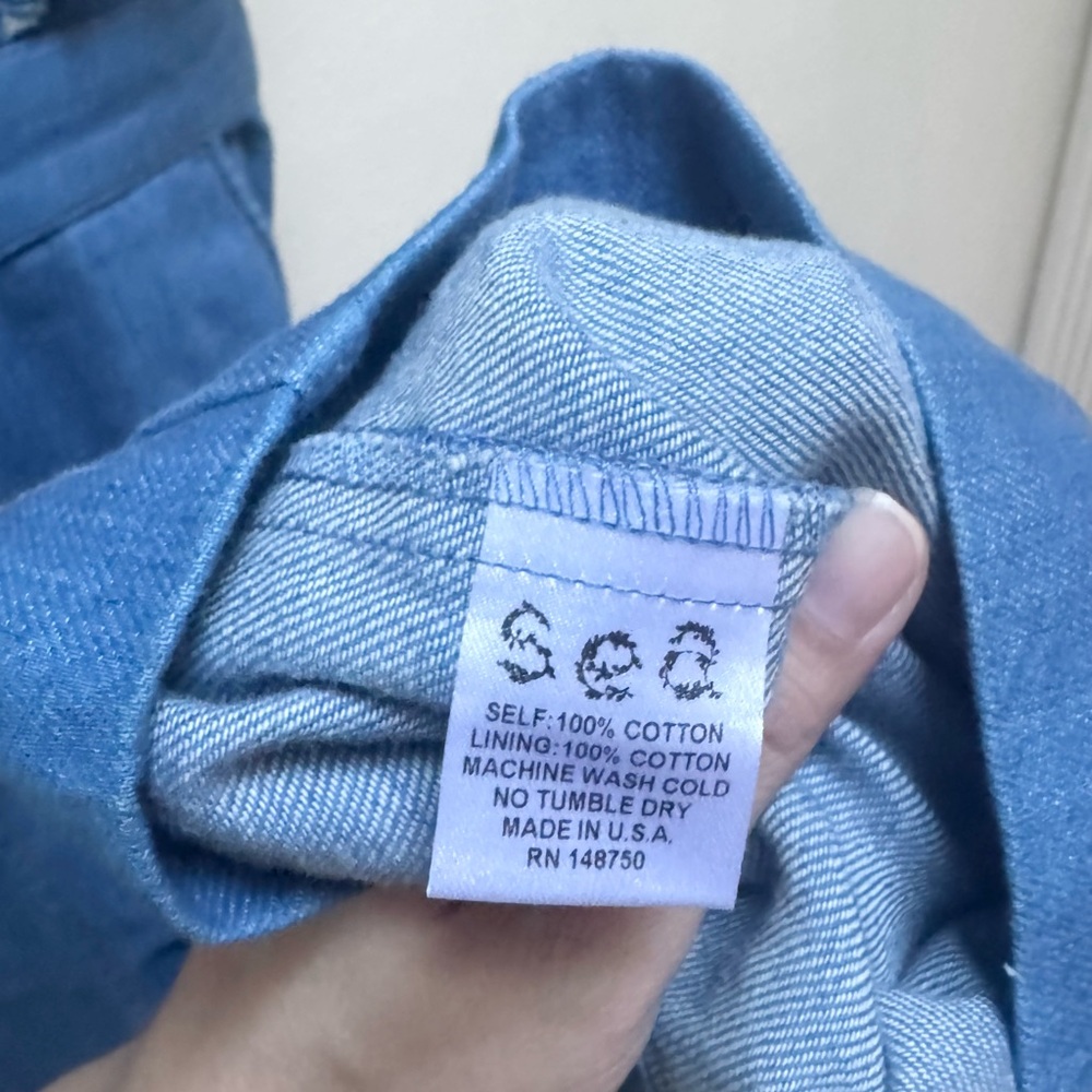 SEA NY Ruffled Shoulder Denim Jumpsuit - Picture 13 of 13